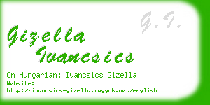 gizella ivancsics business card